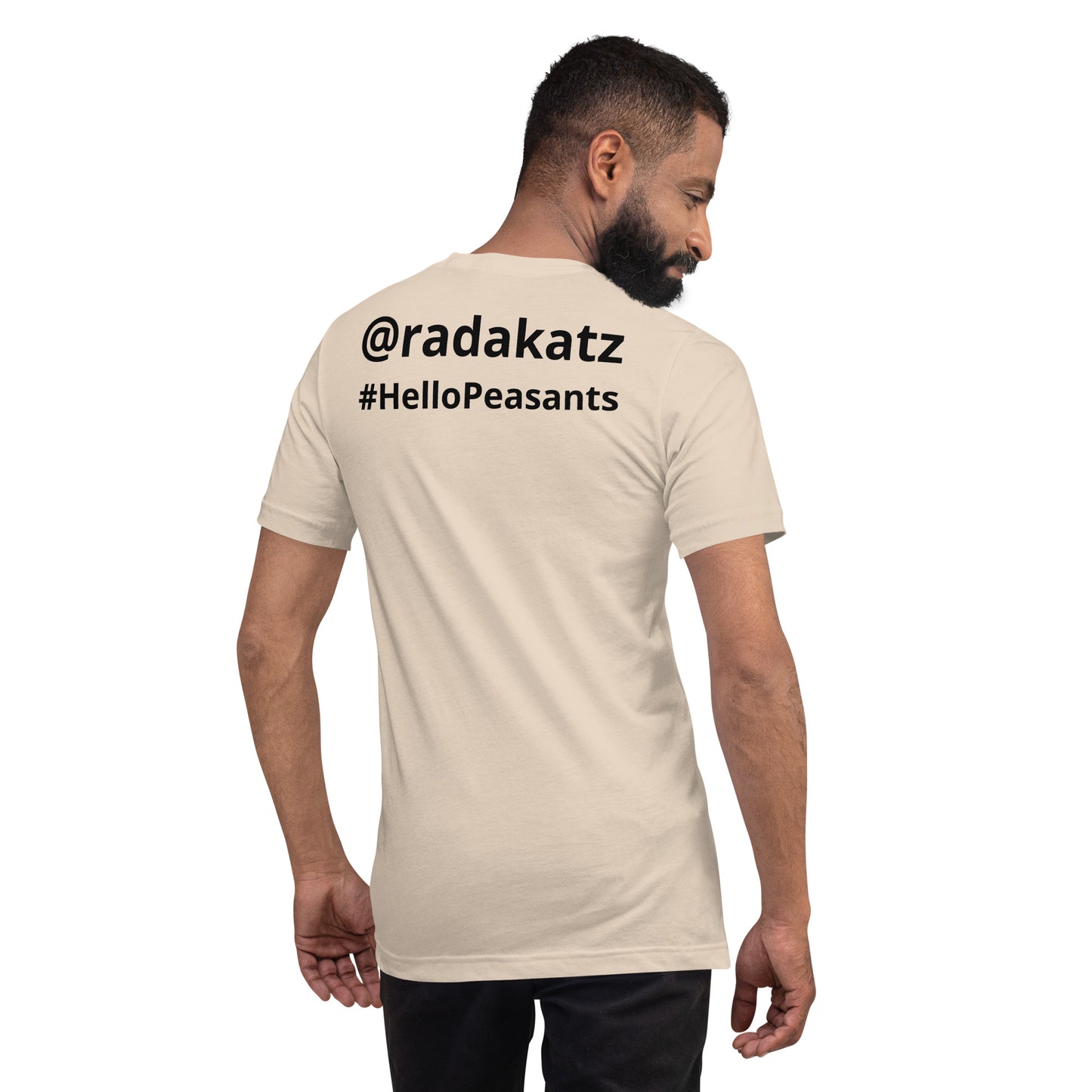 HelloPeasants ™ Unisex 100% cotton t-shirt designed by Your Queen @radakatz
