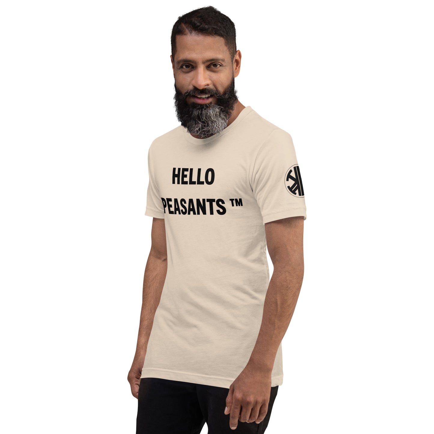 HelloPeasants ™ Unisex 100% cotton t-shirt designed by Your Queen @radakatz