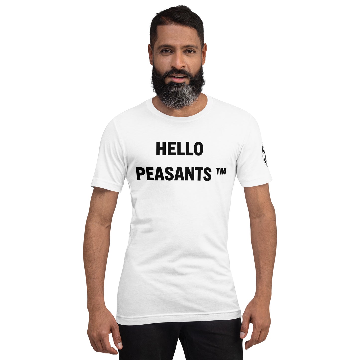 HelloPeasants ™ Unisex 100% cotton t-shirt designed by Your Queen @radakatz