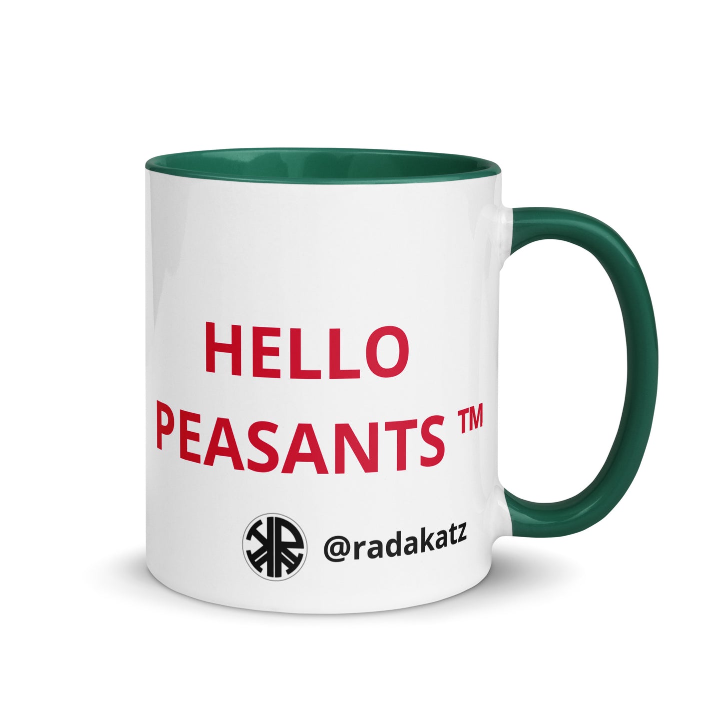 HELLO PEASANTS ™ Designer Mug by @radakatz