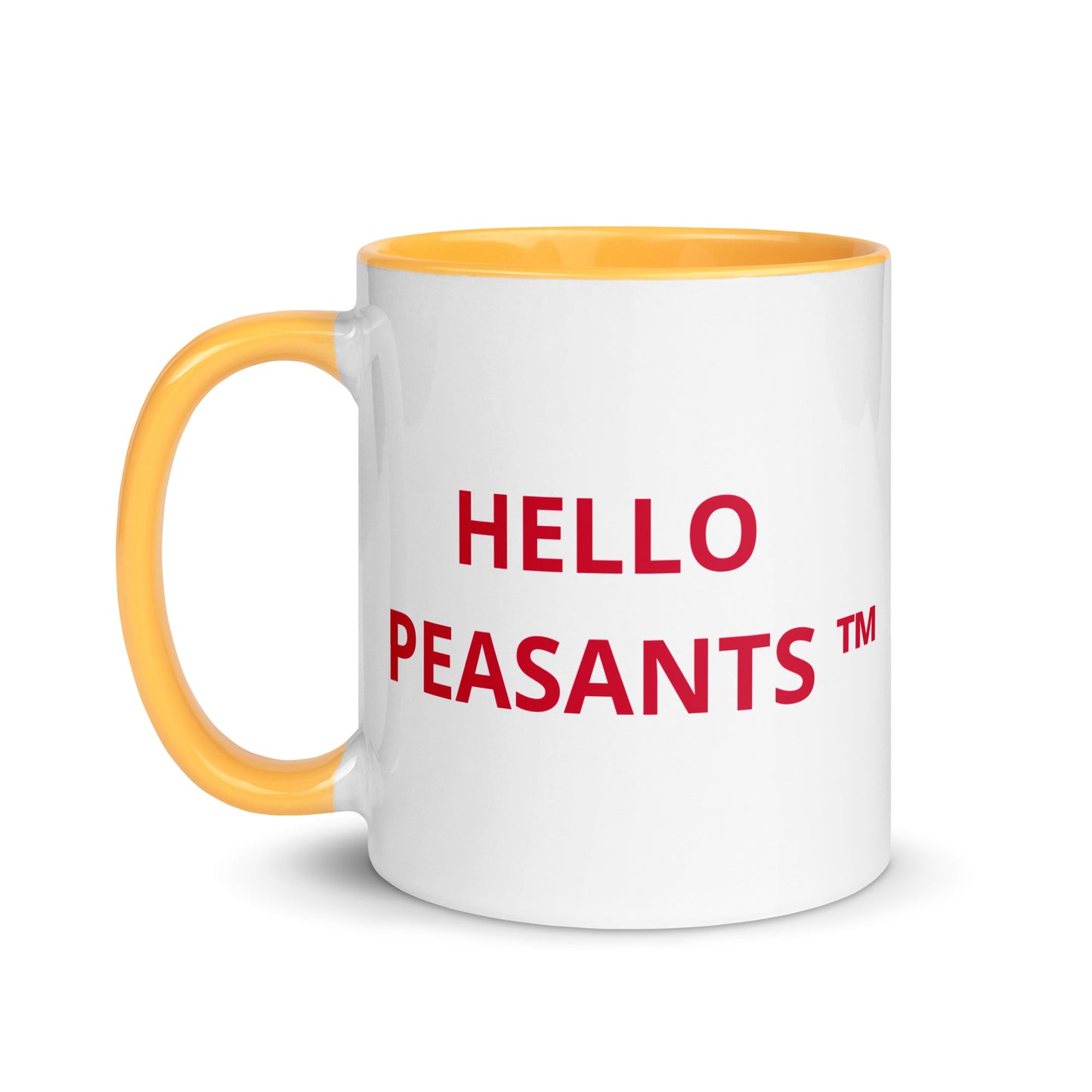 HELLO PEASANTS ™ Designer Mug by @radakatz
