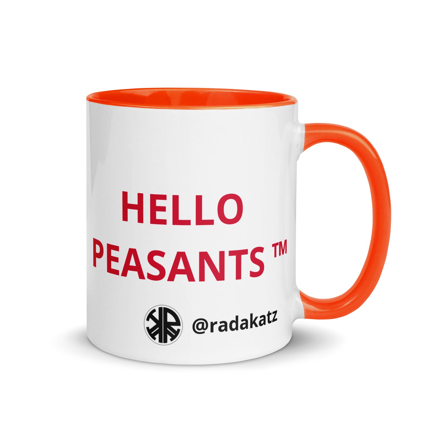 HELLO PEASANTS ™ Designer Mug by @radakatz