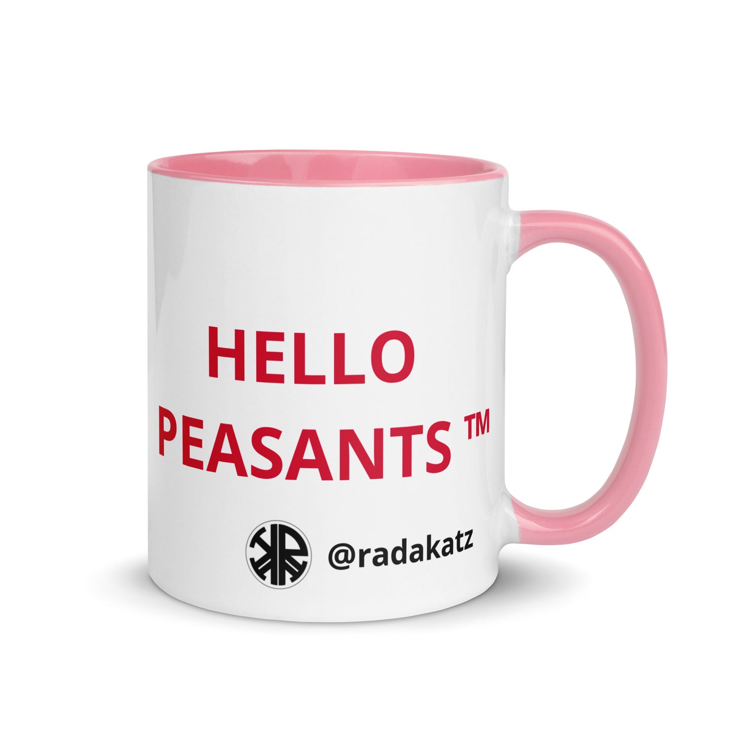 HELLO PEASANTS ™ Designer Mug by @radakatz