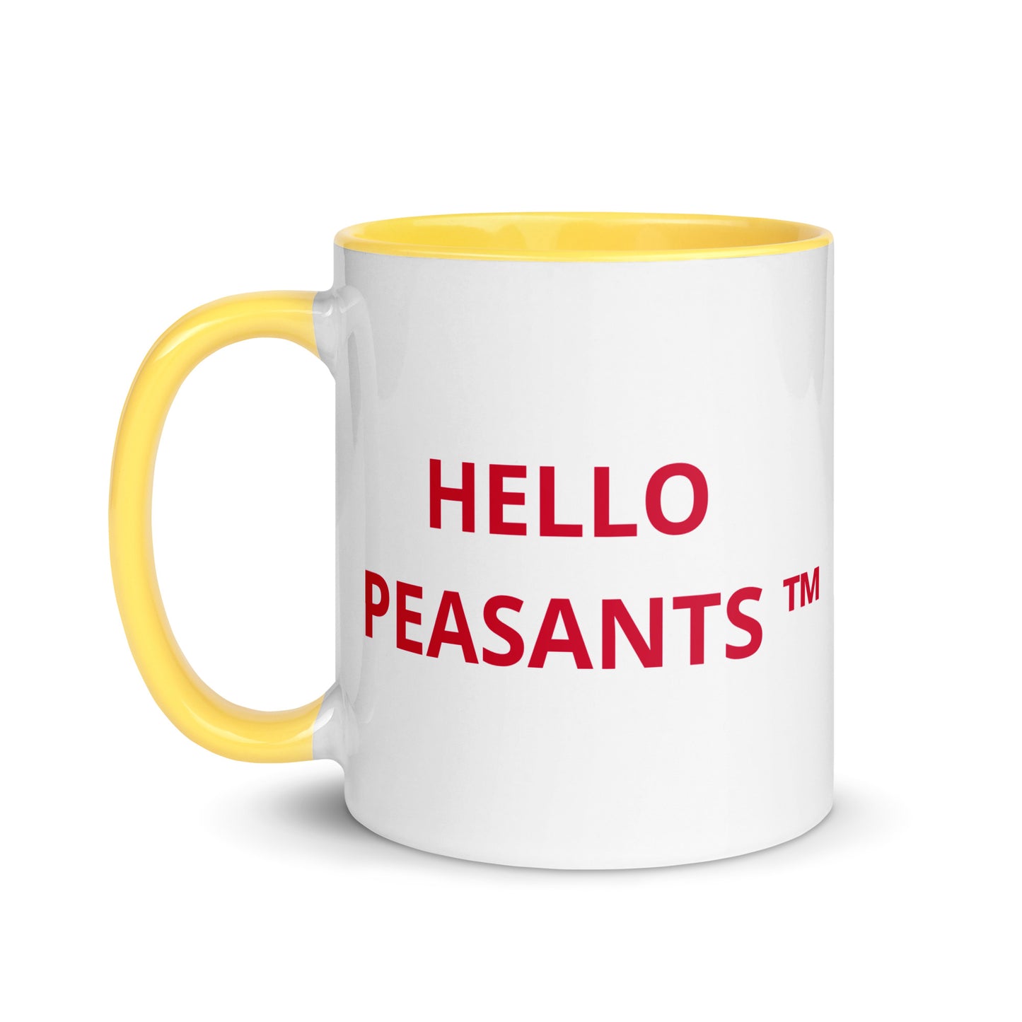 HELLO PEASANTS ™ Designer Mug by @radakatz