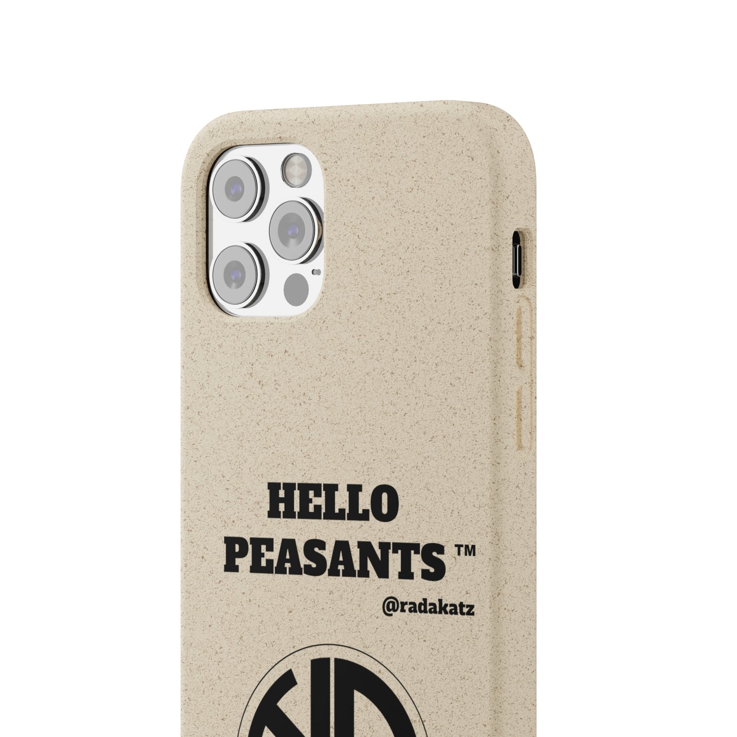 Eco-friendly Biodegradable HELLO PEASANTS ™ Phone Cases by @radakatz