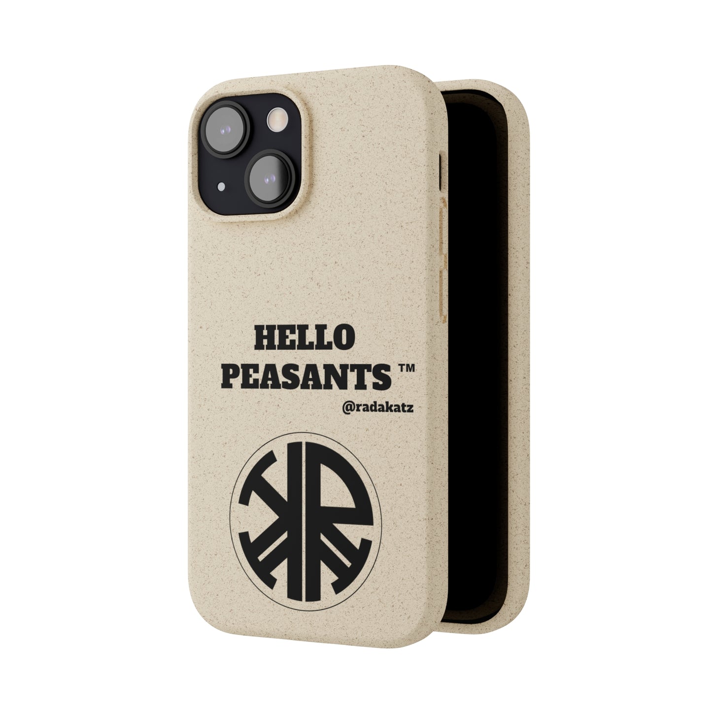 Eco-friendly Biodegradable HELLO PEASANTS ™ Phone Cases by @radakatz