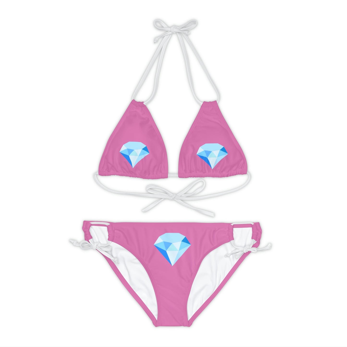 HELLO PEASANTS ™ Diamond Queen Strappy Designer Bikini Set by @radakatz