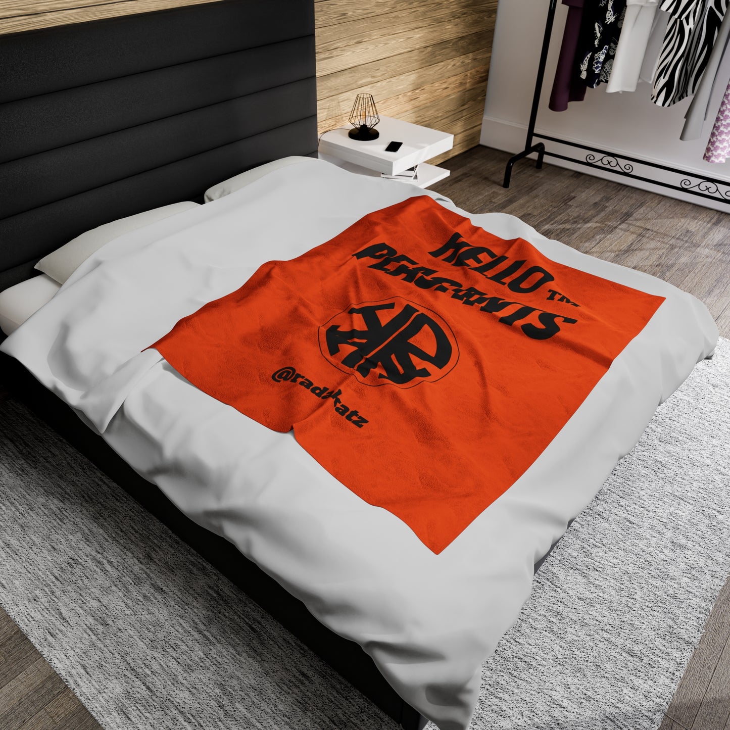 HELLO PEASANTS ™ Plush Designer Blanket by @radakatz