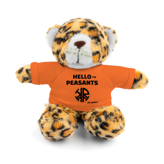 HELLO PEASANTS ™ Stuffed Animals with Rada Katz Logo Designer T-shirt by @radakatz