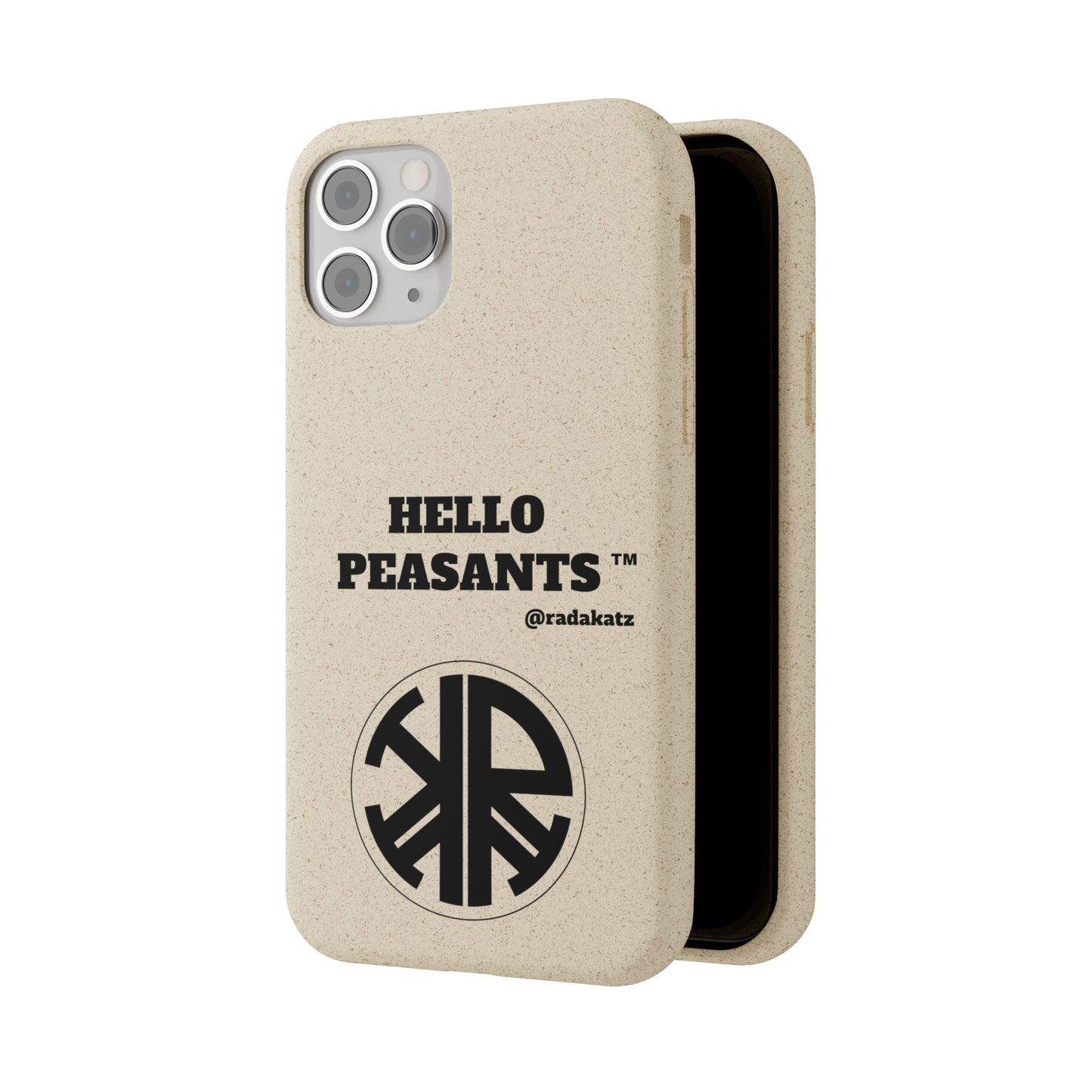 Eco-friendly Biodegradable HELLO PEASANTS ™ Phone Cases by @radakatz