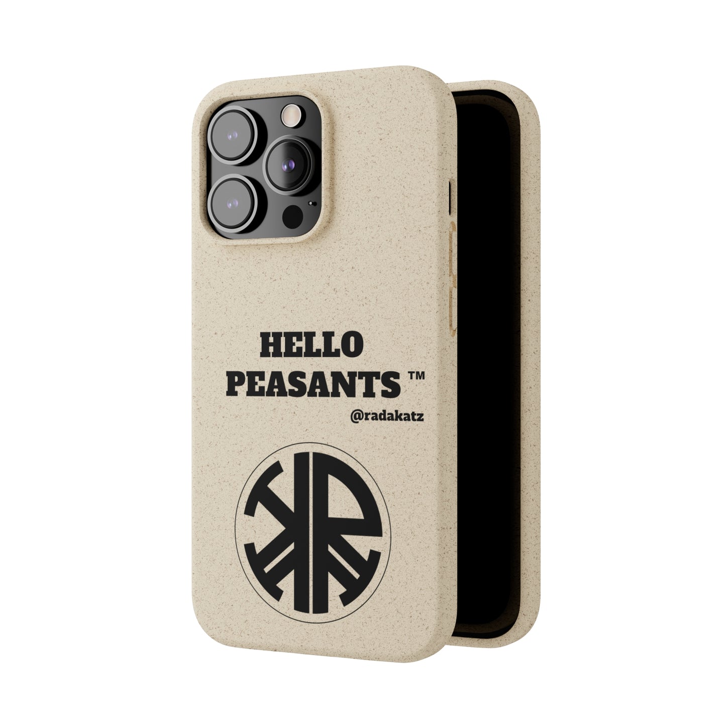 Eco-friendly Biodegradable HELLO PEASANTS ™ Phone Cases by @radakatz