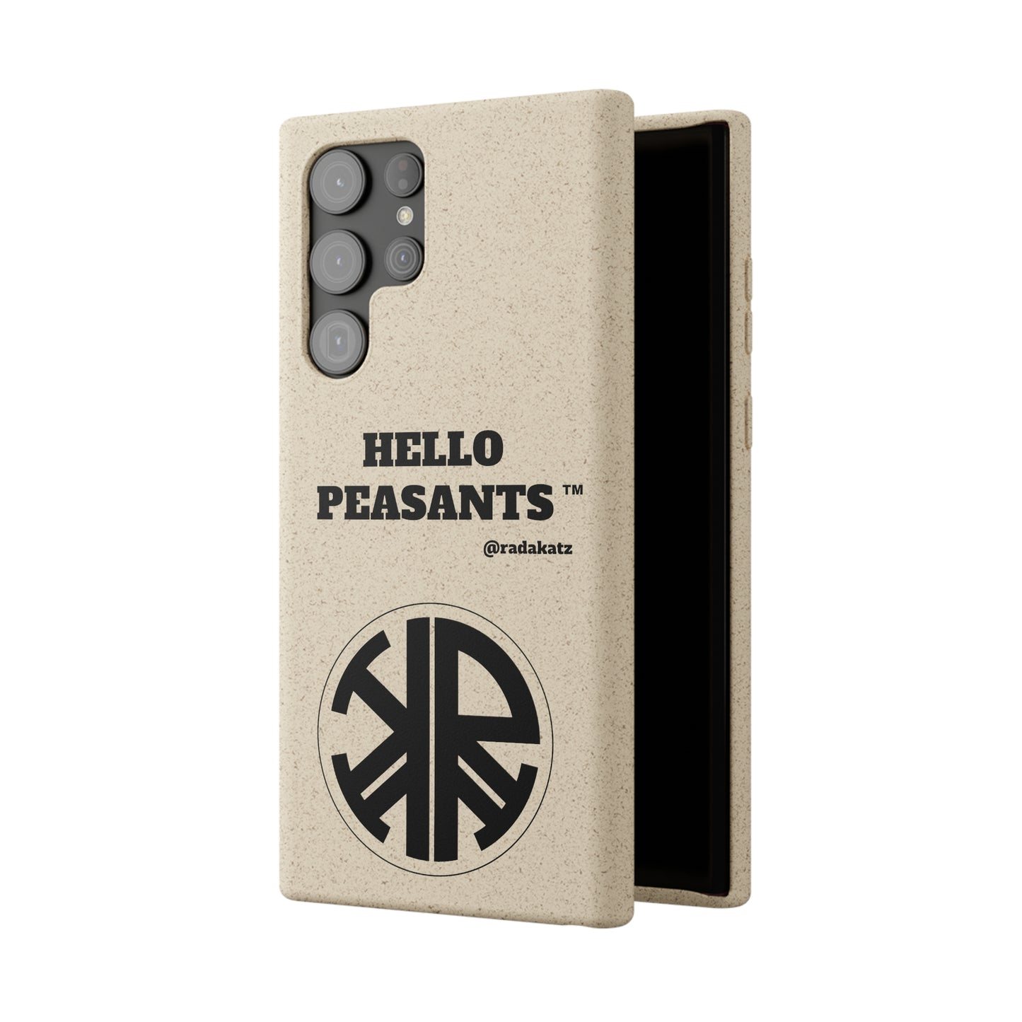 Eco-friendly Biodegradable HELLO PEASANTS ™ Phone Cases by @radakatz