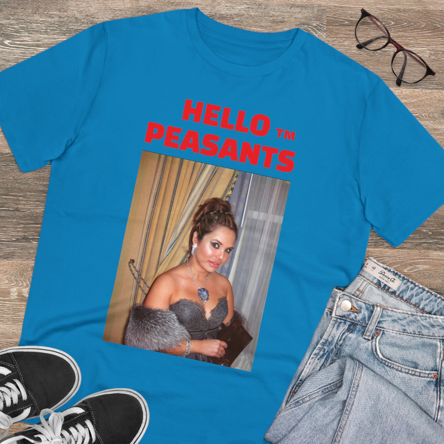 Queen Rada Katz Organic Cotton Unisex HELLO PEASANTS ™ T-shirt by @rardakatz