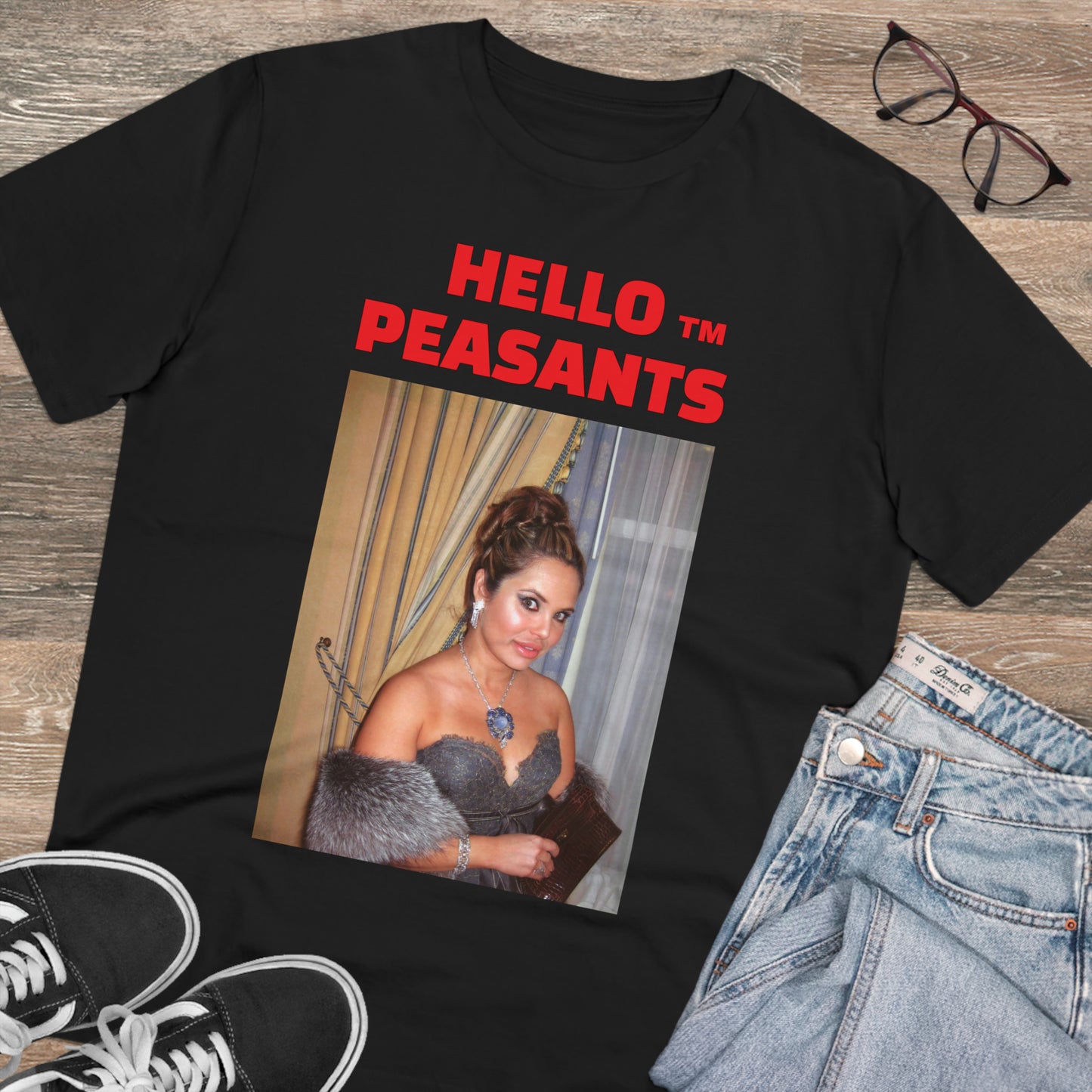 Queen Rada Katz Organic Cotton Unisex HELLO PEASANTS ™ T-shirt by @rardakatz