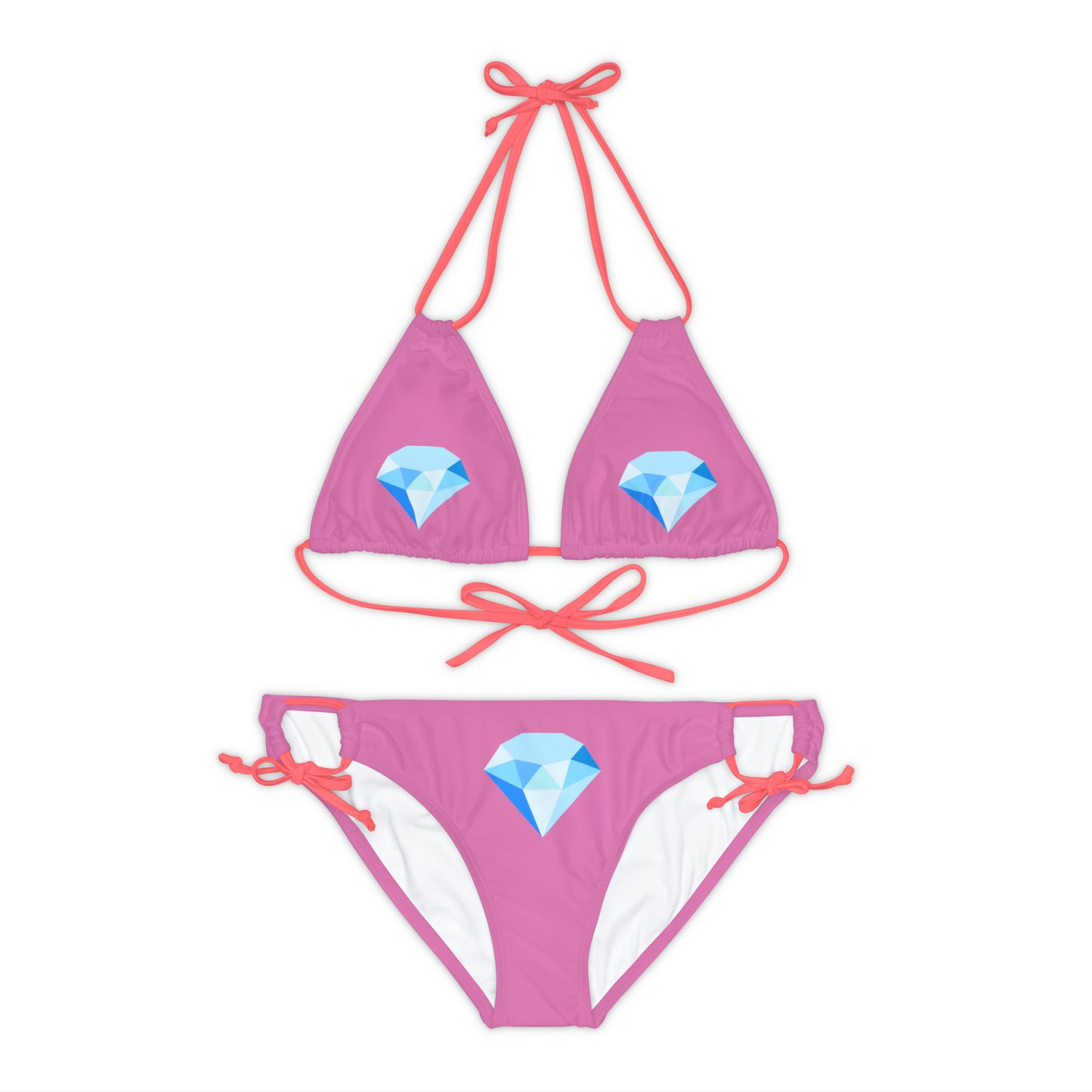 HELLO PEASANTS ™ Diamond Queen Strappy Designer Bikini Set by @radakatz