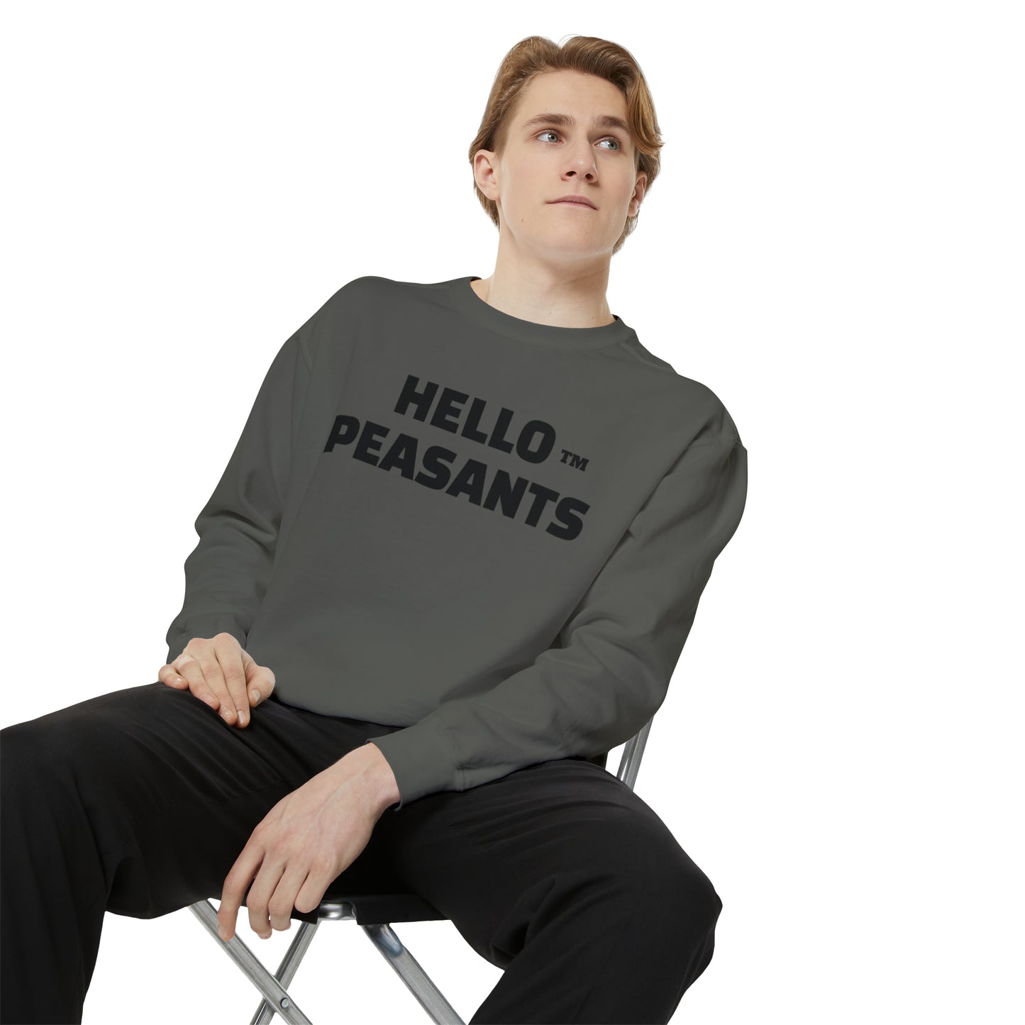HELLO PEASANTS ™ Designer Unisex Sweatshirt by @radakatz