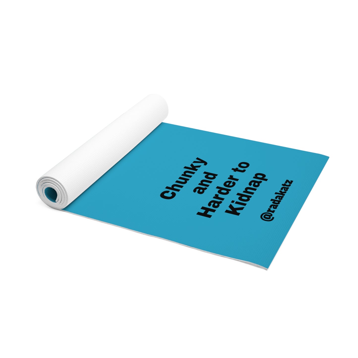 Chunky and Harder to Kidnap Designer HELLO PEASANTS ™ Foam Yoga Mat by @radakatz