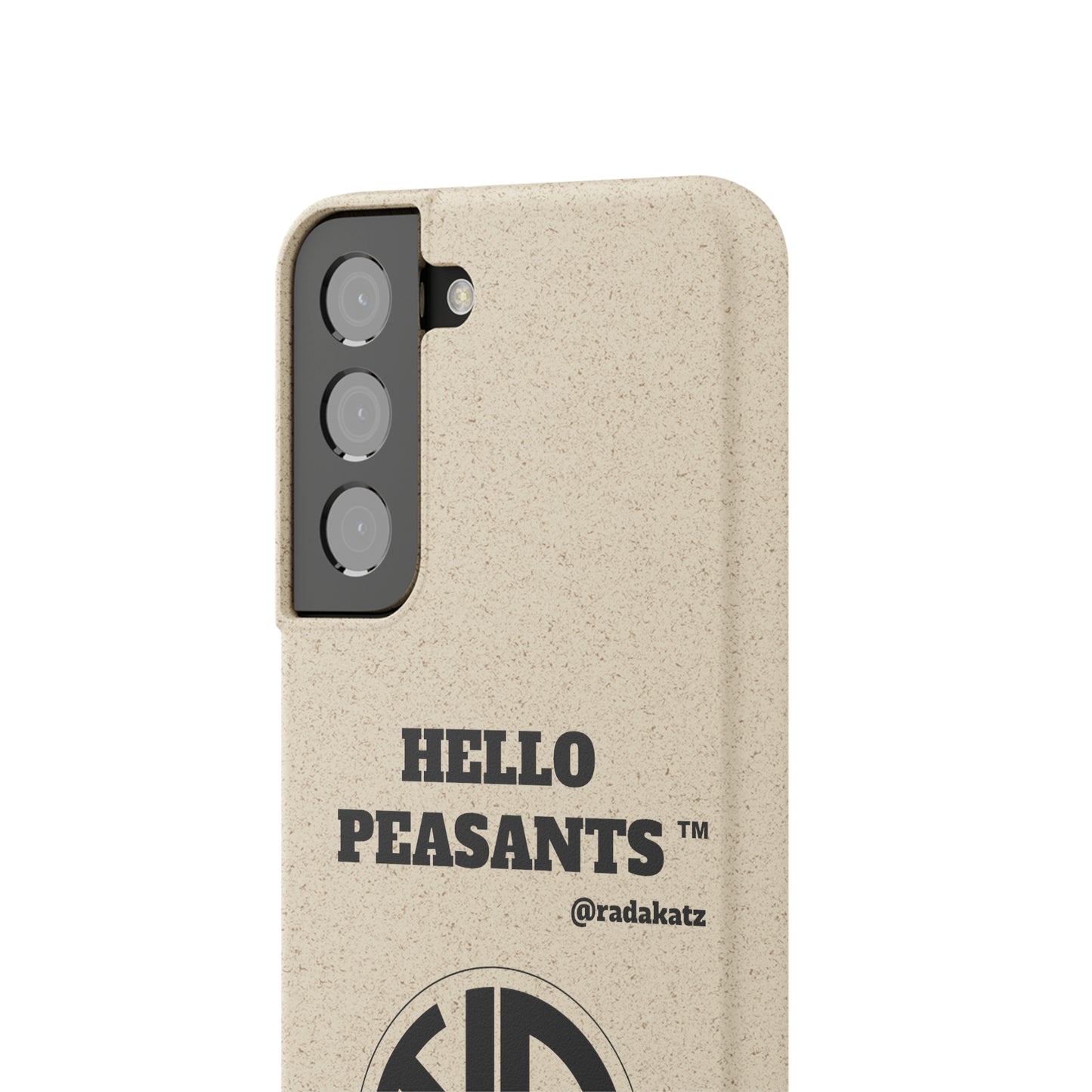 Eco-friendly Biodegradable HELLO PEASANTS ™ Phone Cases by @radakatz
