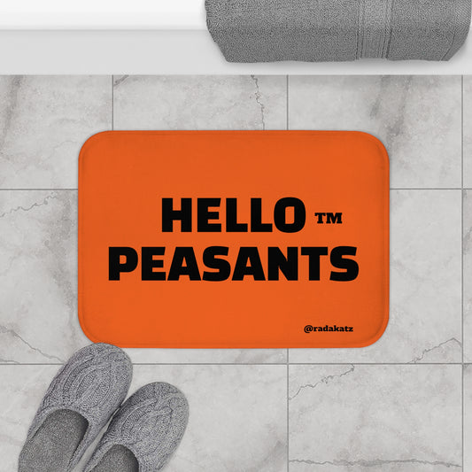 HELLO PEASANTS ™ Designer Bath Mat by @radakatz