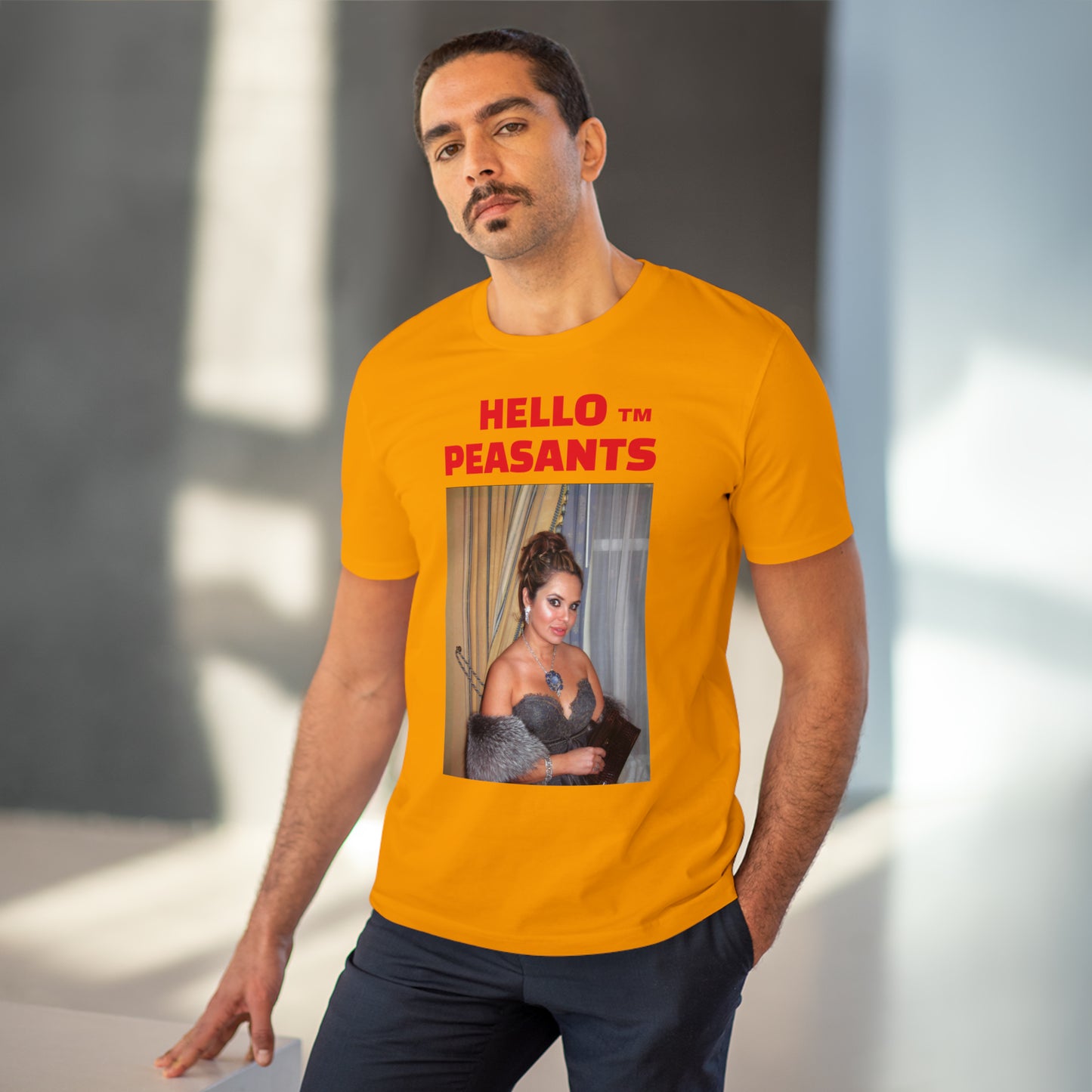 Queen Rada Katz Organic Cotton Unisex HELLO PEASANTS ™ T-shirt by @rardakatz