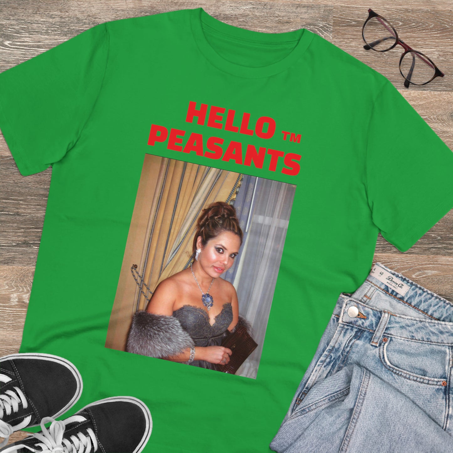 Queen Rada Katz Organic Cotton Unisex HELLO PEASANTS ™ T-shirt by @rardakatz