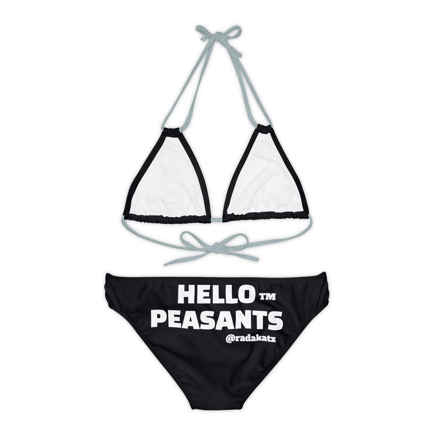HELLO PEASANTS ™ Best Pussy Strappy Designer Bikini Set by @radakatz