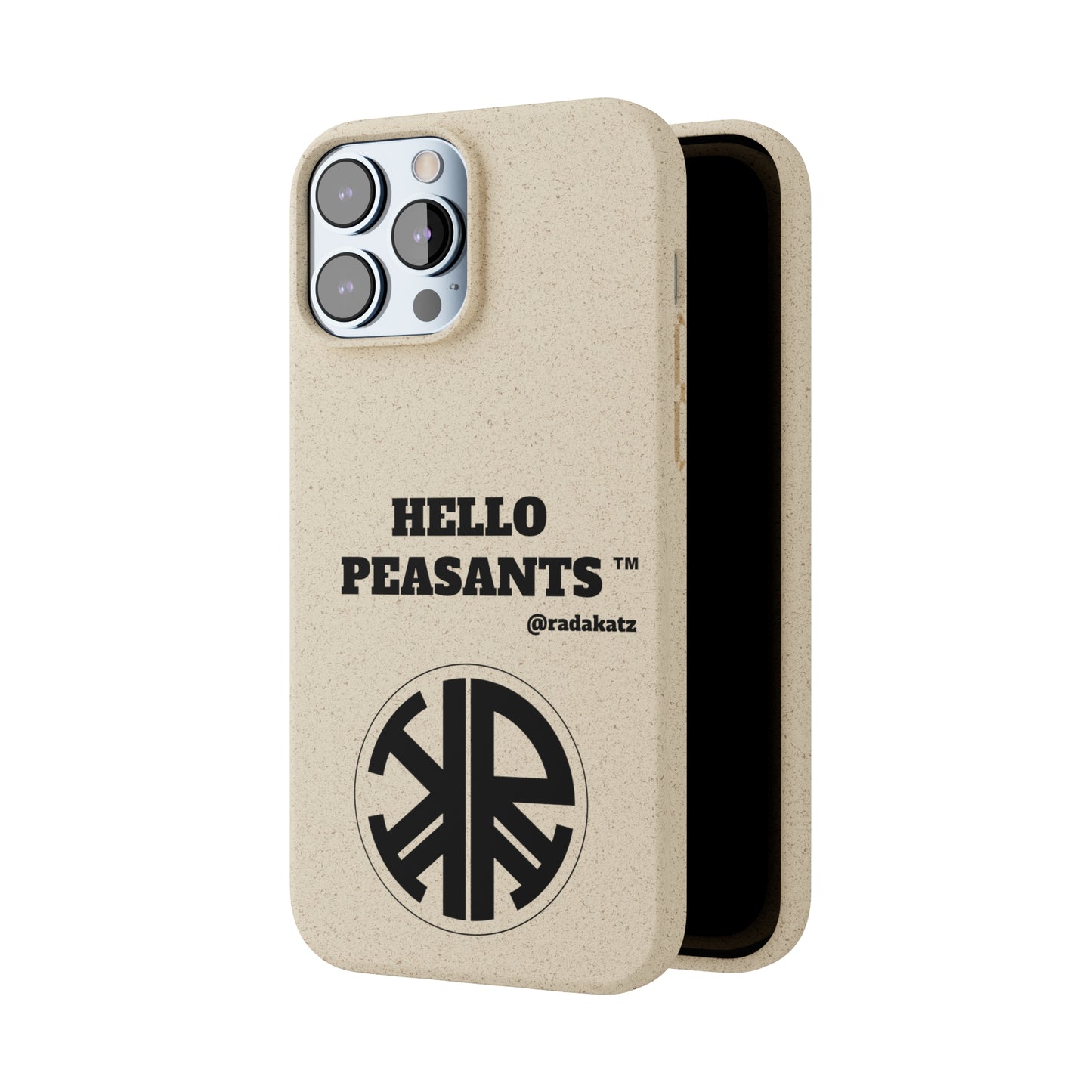 Eco-friendly Biodegradable HELLO PEASANTS ™ Phone Cases by @radakatz