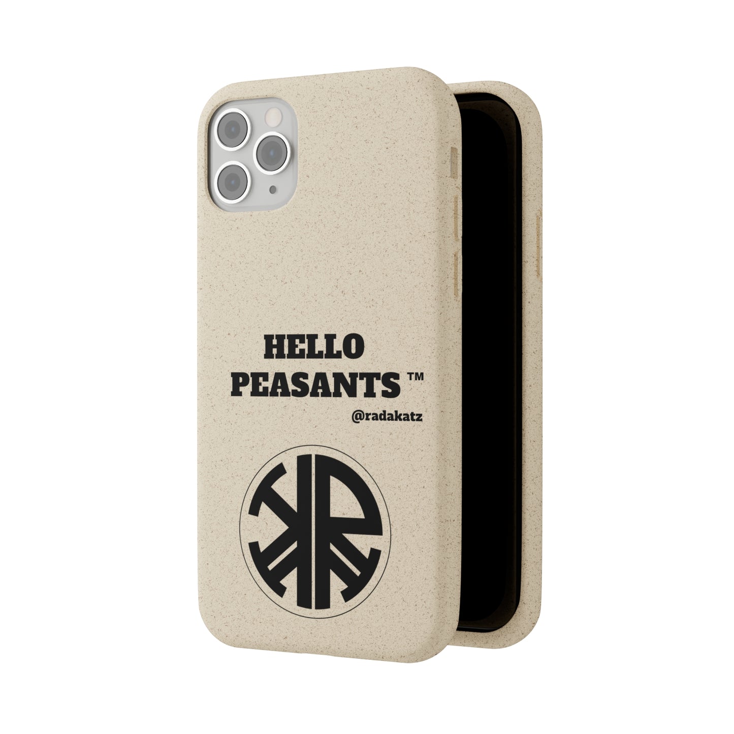 Eco-friendly Biodegradable HELLO PEASANTS ™ Phone Cases by @radakatz