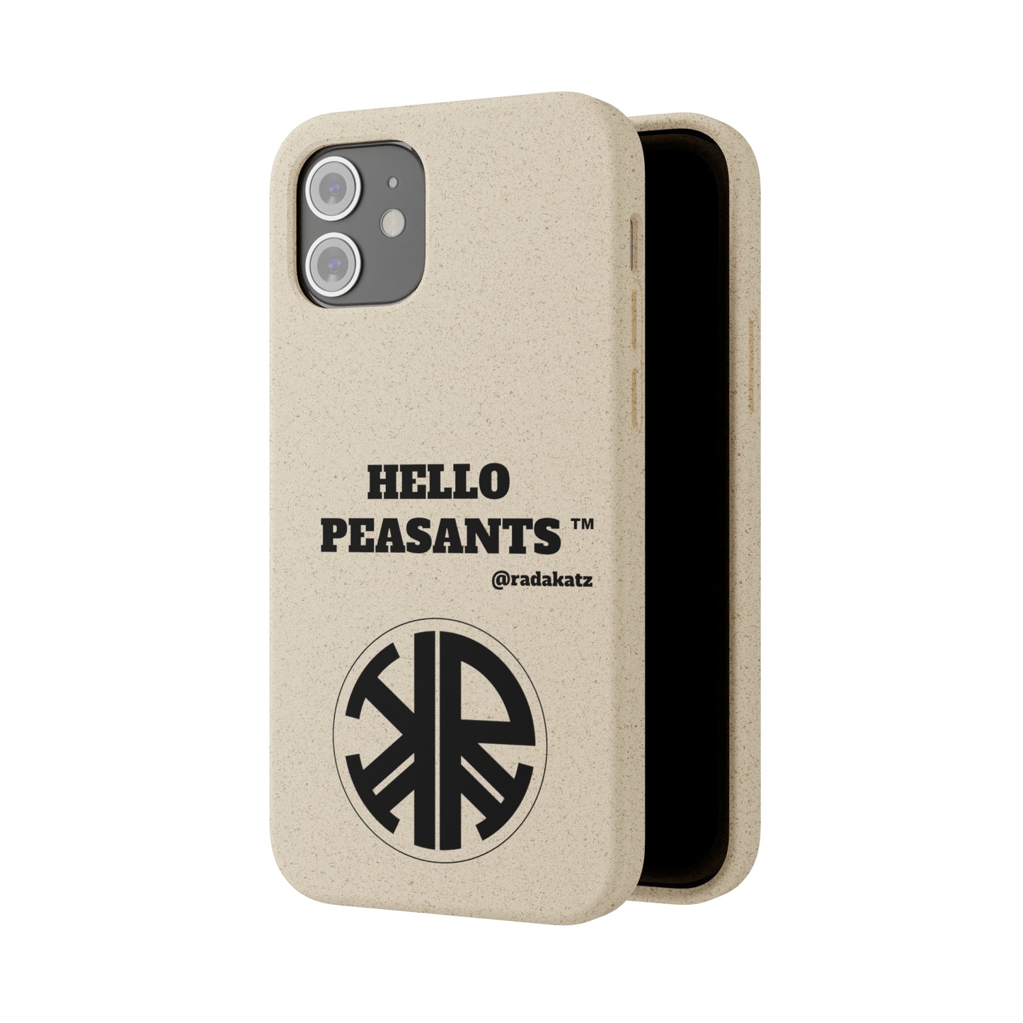 Eco-friendly Biodegradable HELLO PEASANTS ™ Phone Cases by @radakatz