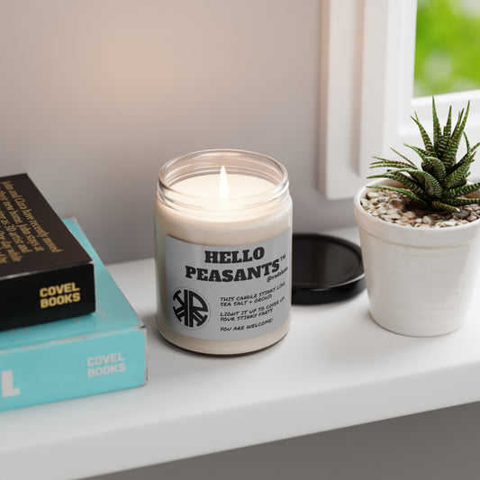 HELLO PEASANTS ™ Stinky Sea Salt & Orchid Soy Candle, 9oz by @radakatz