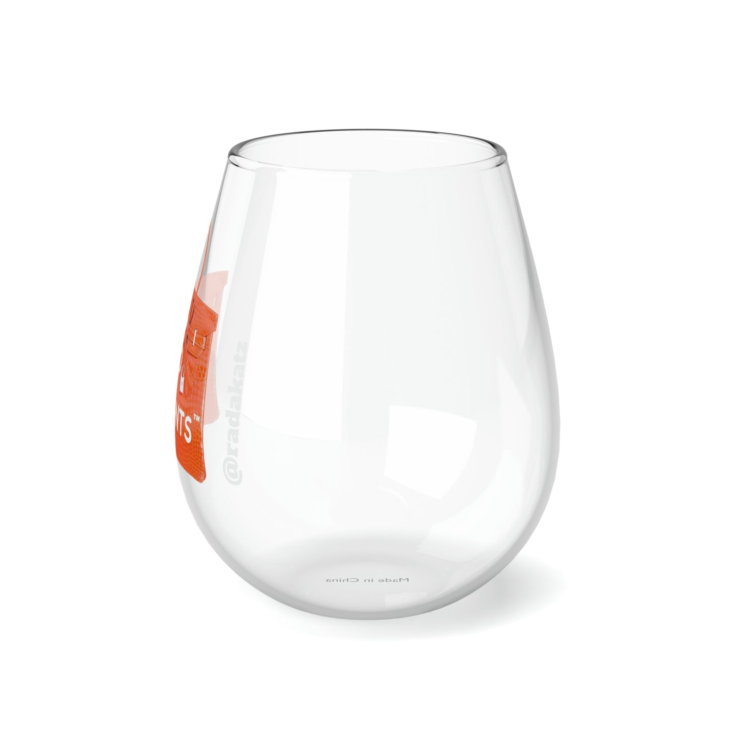 HELLO PEASANTS ™ Stemless Wine Glass, 11.75oz designed by @radakatz
