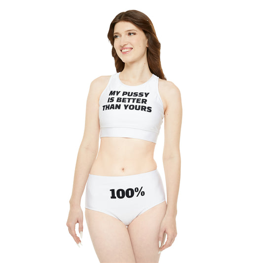 Let them know its 100% Better! HELLO PEASANTS ™ Sporty Bikini Set by @radakatz