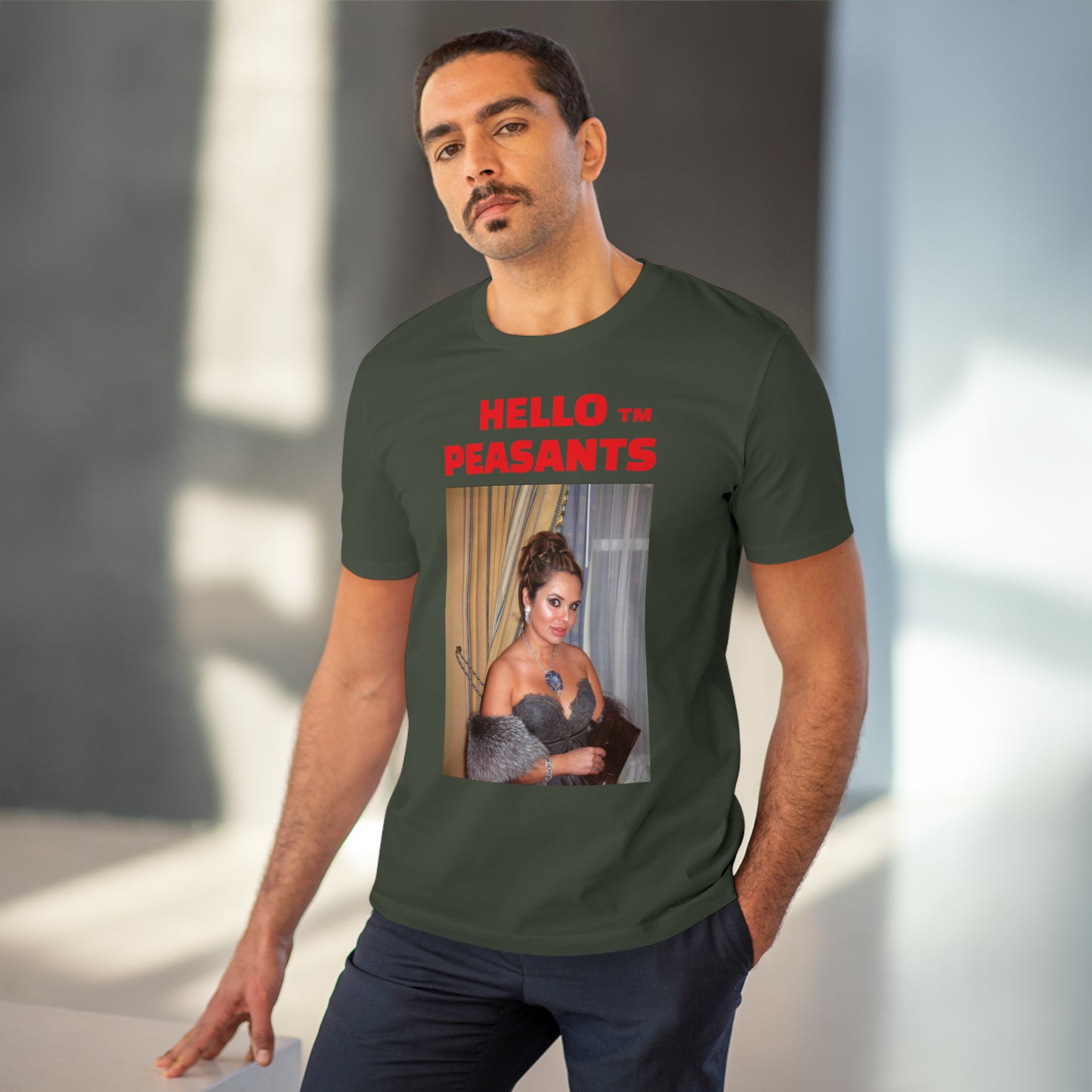 Queen Rada Katz Organic Cotton Unisex HELLO PEASANTS ™ T-shirt by @rardakatz