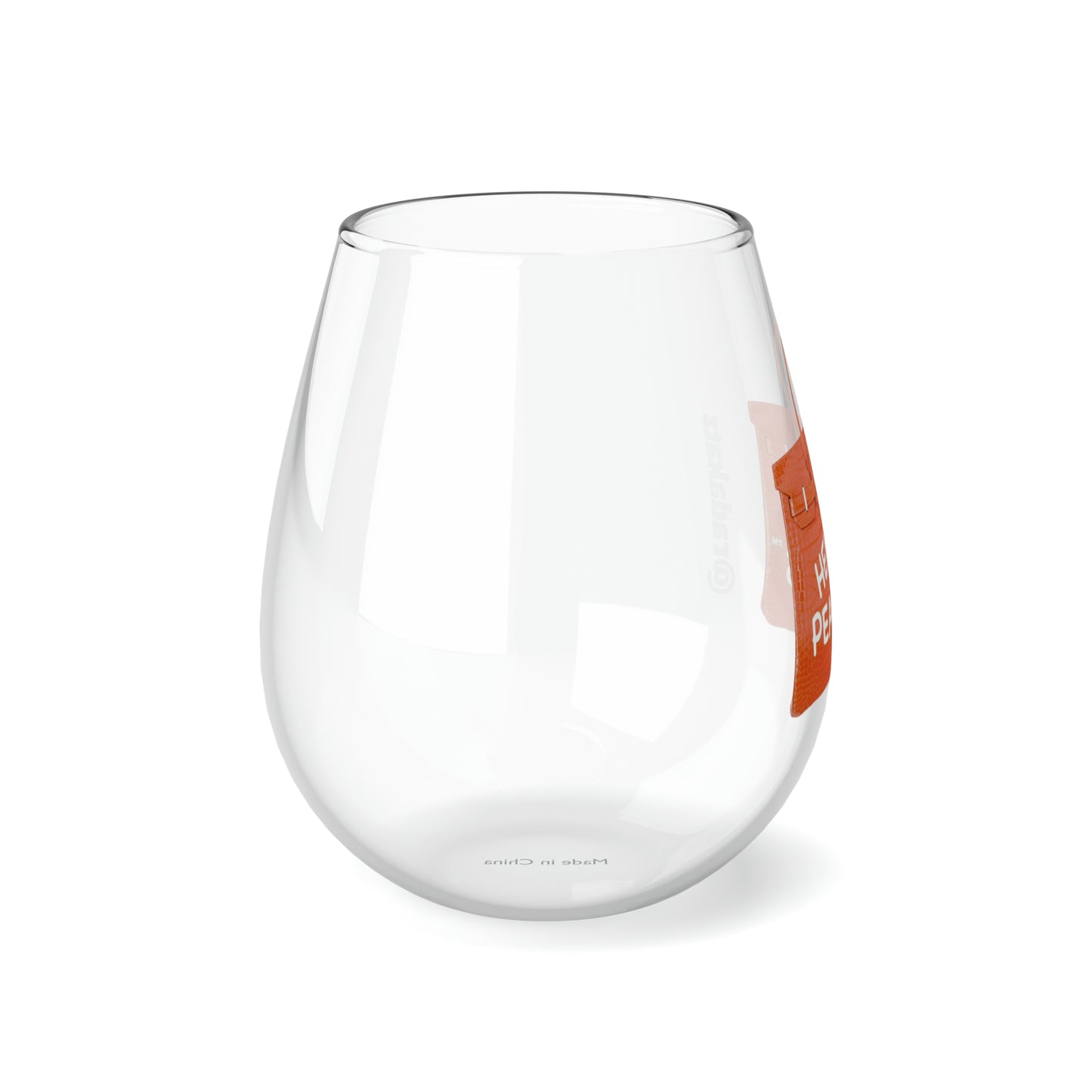 HELLO PEASANTS ™ Stemless Wine Glass, 11.75oz designed by @radakatz