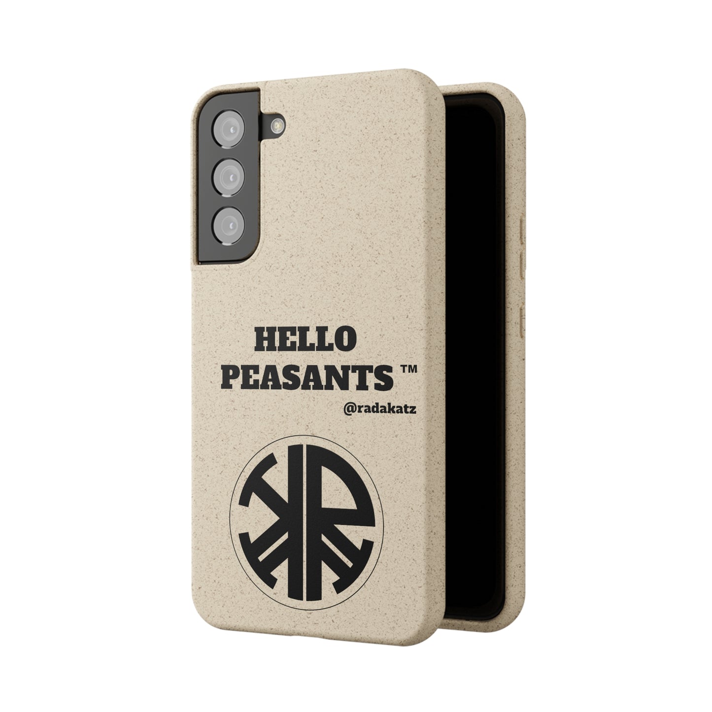 Eco-friendly Biodegradable HELLO PEASANTS ™ Phone Cases by @radakatz