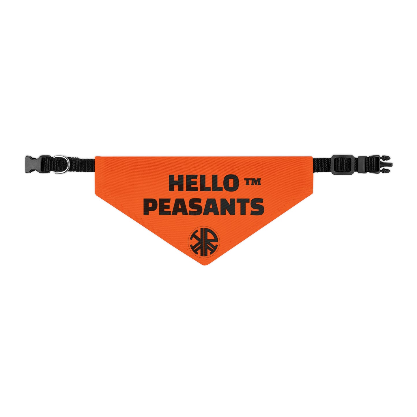 HELLO PEASANTS ™ Pet Bandana Collar designed by @radakatz