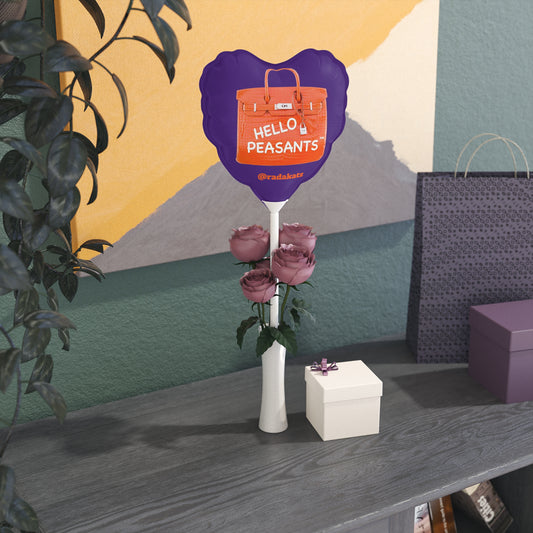 Small 6" HELLO PEASANTS ™ Heart-shaped Balloon