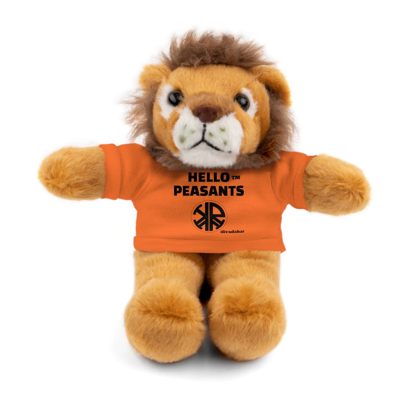 HELLO PEASANTS ™ Stuffed Animals with Rada Katz Logo Designer T-shirt by @radakatz