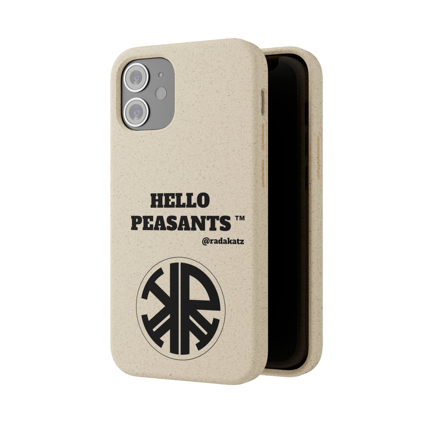 Eco-friendly Biodegradable HELLO PEASANTS ™ Phone Cases by @radakatz