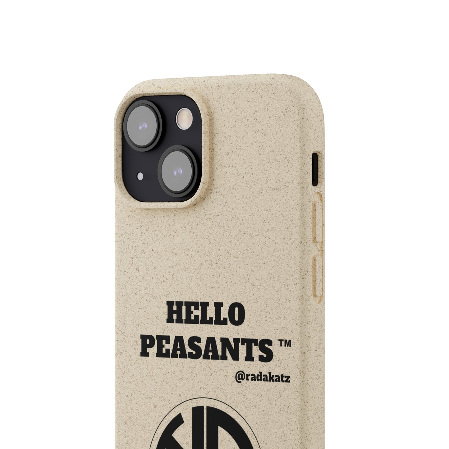 Eco-friendly Biodegradable HELLO PEASANTS ™ Phone Cases by @radakatz