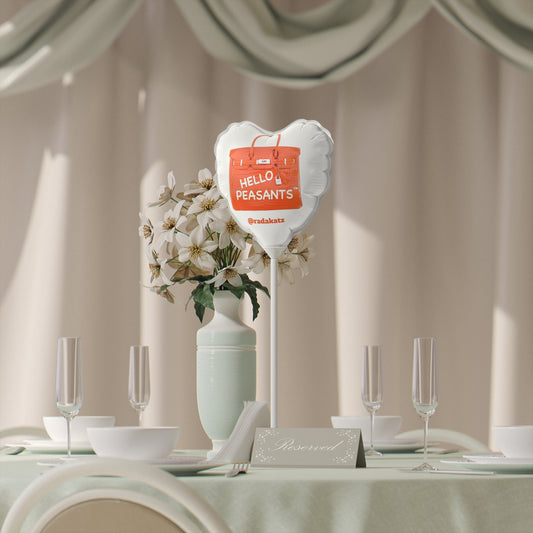 Small 6" HELLO PEASANTS ™ Heart-shaped Balloon