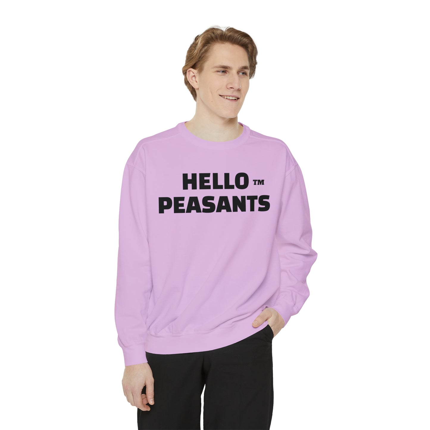 HELLO PEASANTS ™ Garment-Dyed Sweatshirt by @radakatz