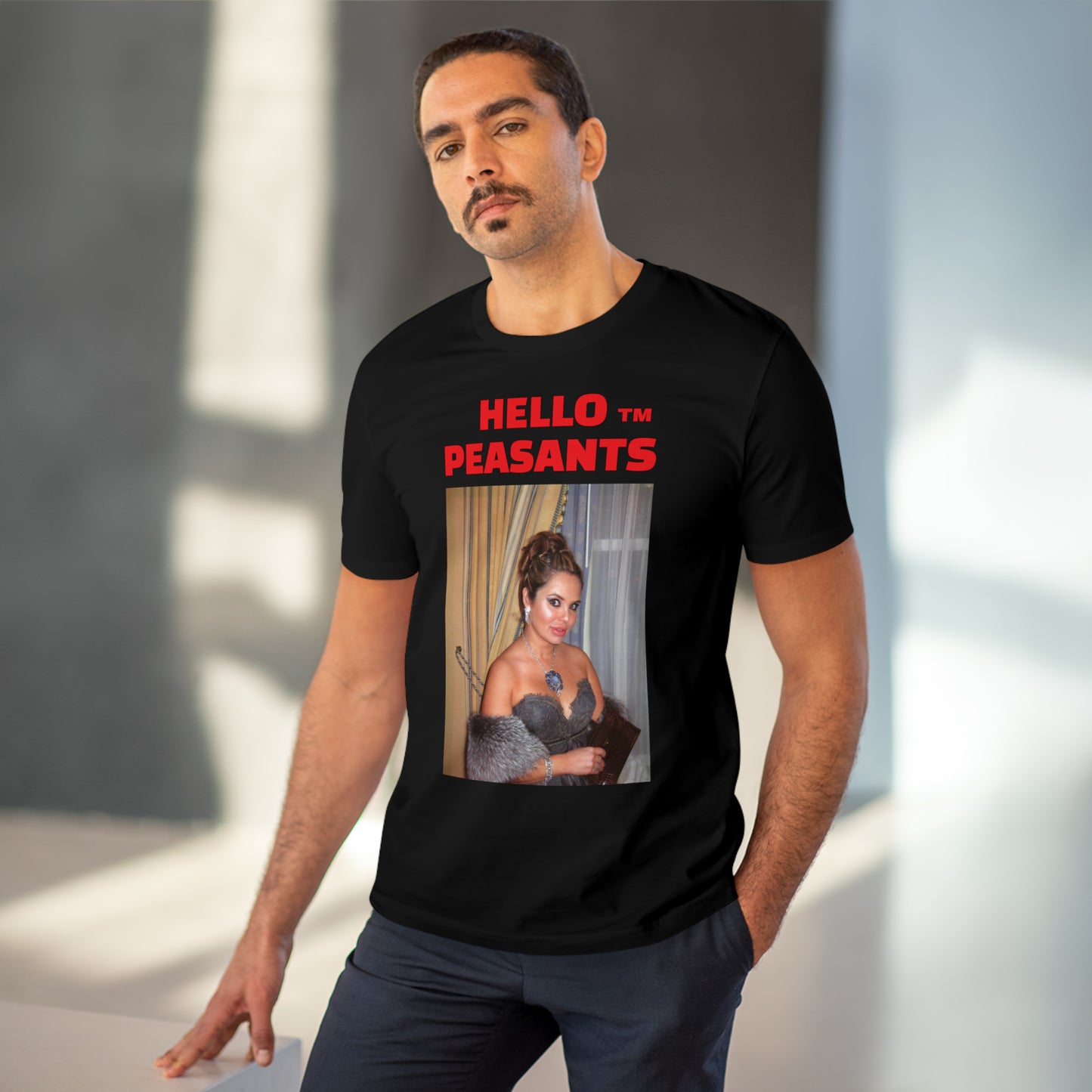 Queen Rada Katz Organic Cotton Unisex HELLO PEASANTS ™ T-shirt by @rardakatz