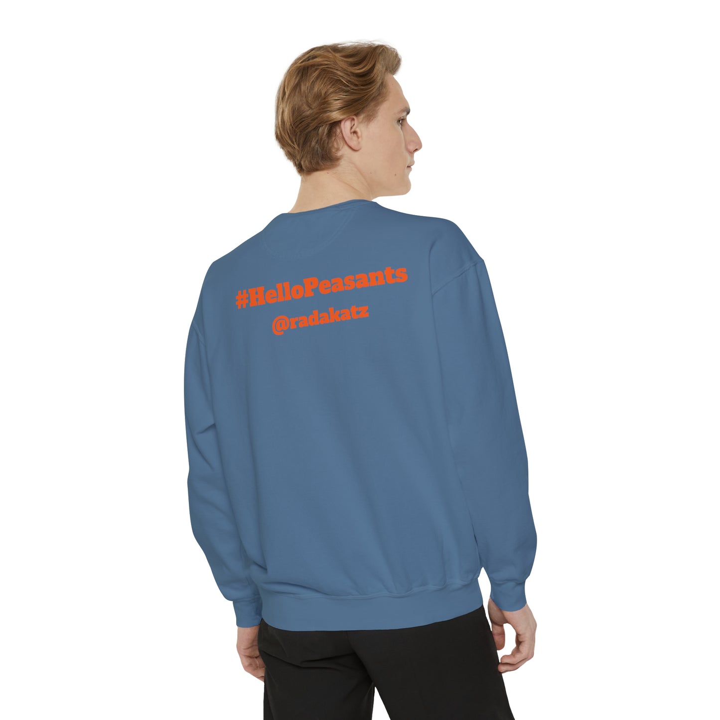 HELLO PEASANTS ™ Designer Unisex Sweatshirt by @radakatz