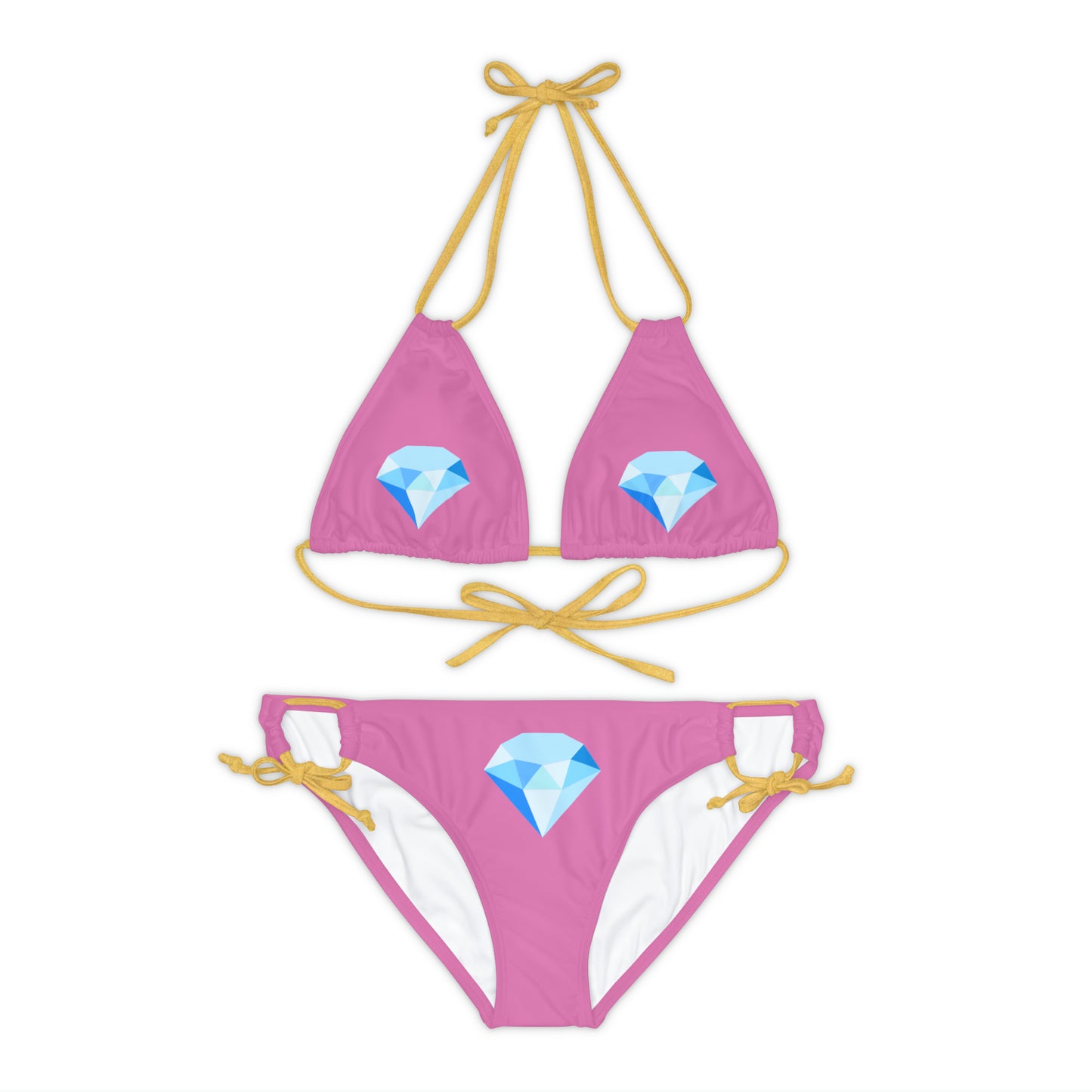 HELLO PEASANTS ™ Diamond Queen Strappy Designer Bikini Set by @radakatz