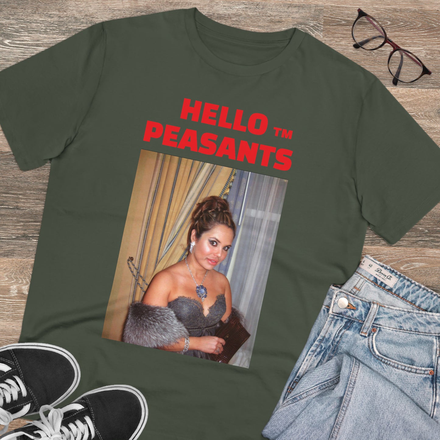 Queen Rada Katz Organic Cotton Unisex HELLO PEASANTS ™ T-shirt by @rardakatz