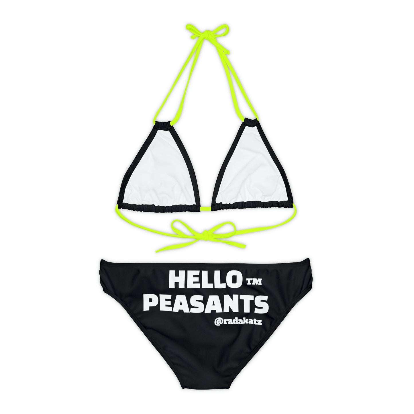 HELLO PEASANTS ™ Best Pussy Strappy Designer Bikini Set by @radakatz