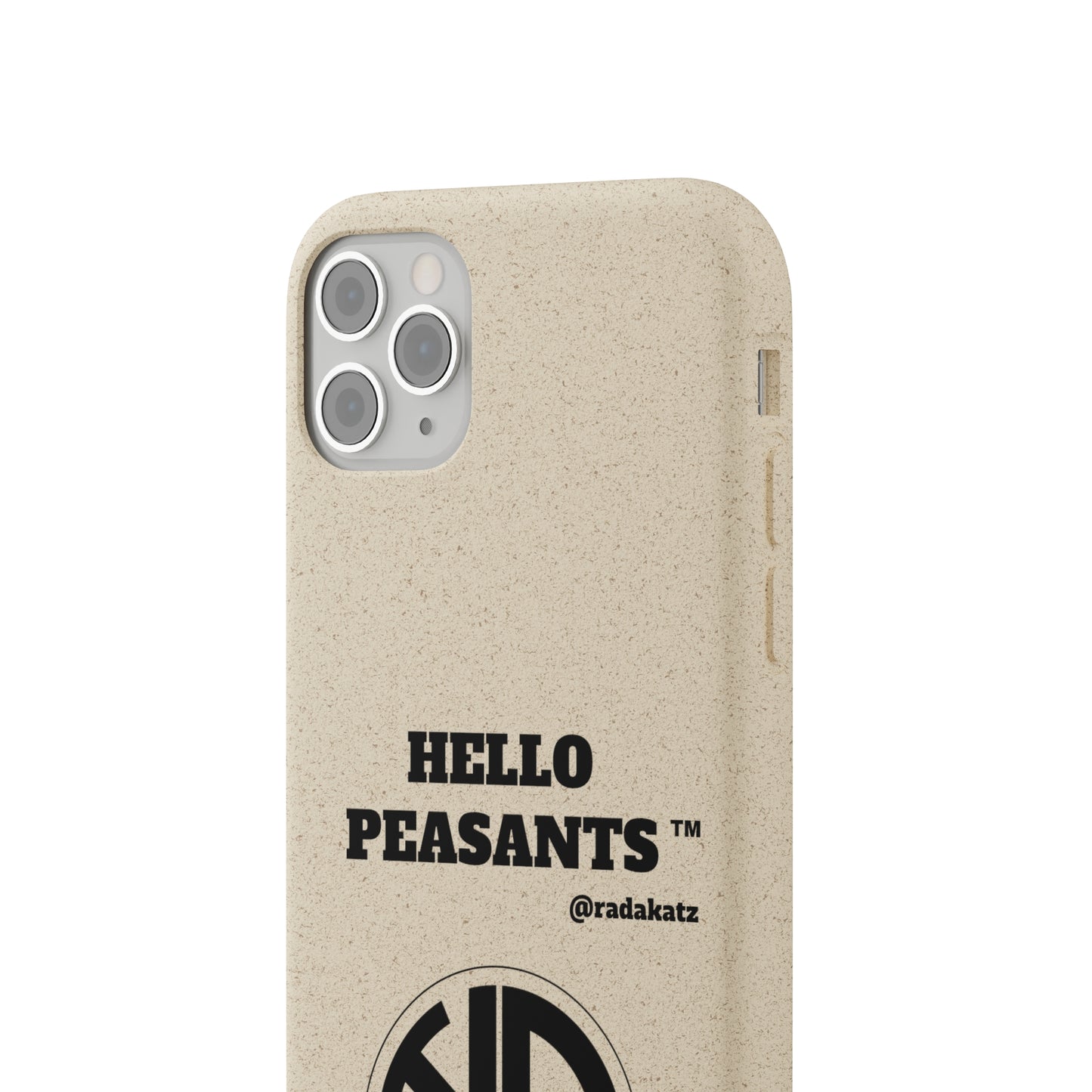 Eco-friendly Biodegradable HELLO PEASANTS ™ Phone Cases by @radakatz