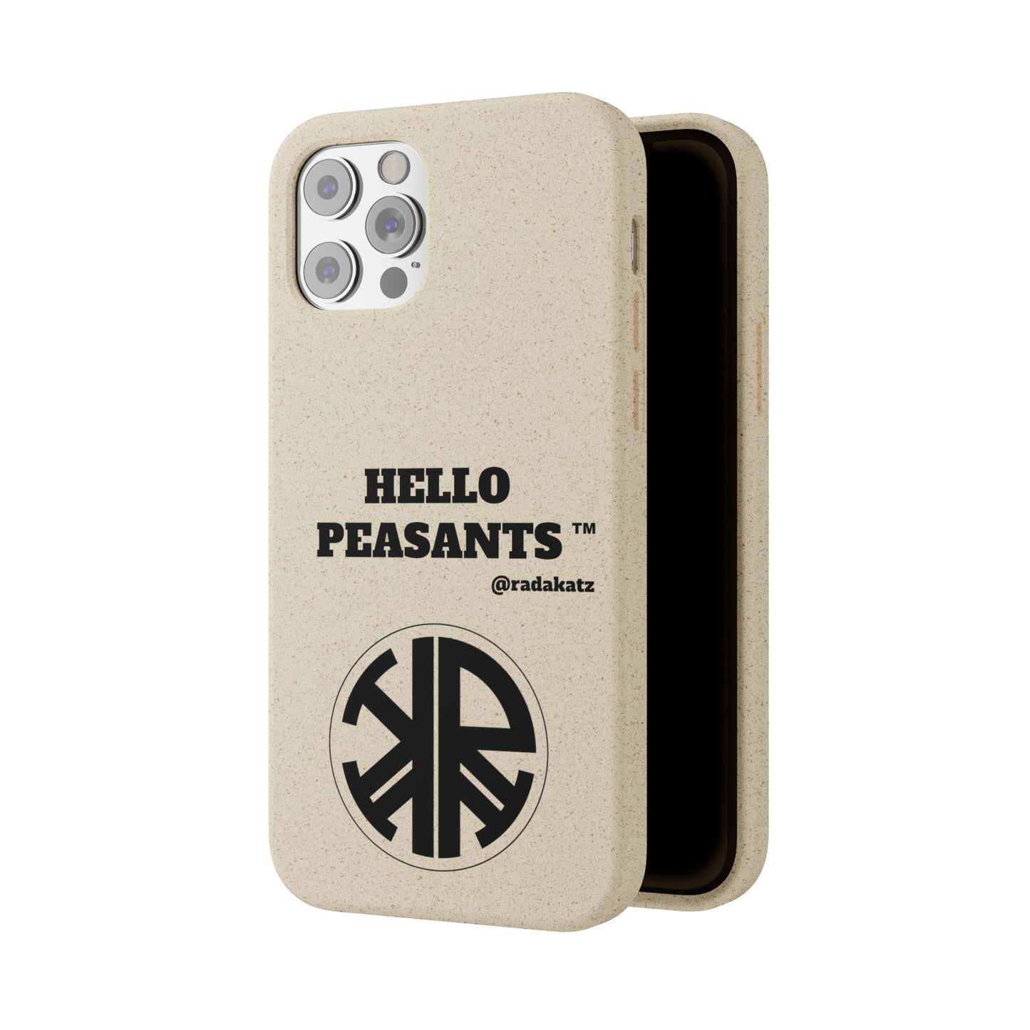 Eco-friendly Biodegradable HELLO PEASANTS ™ Phone Cases by @radakatz