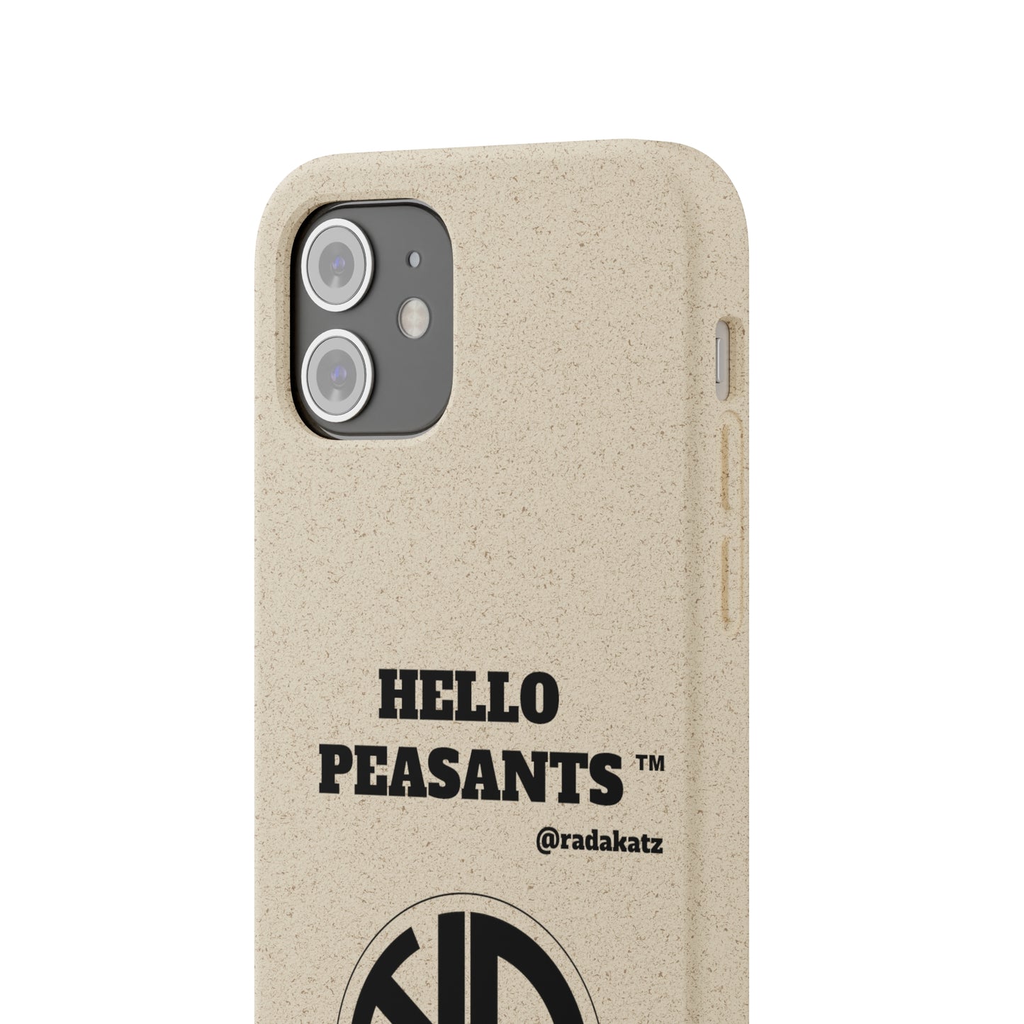 Eco-friendly Biodegradable HELLO PEASANTS ™ Phone Cases by @radakatz